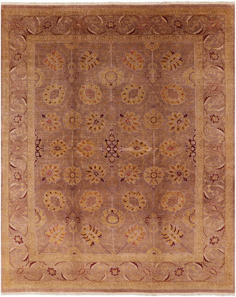 Chobi Peshawar Hand Knotted Rug - 8' 2" X 10' 1" - Golden Nile