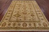 Ivory Peshawar Handmade Wool Area Rug - 8' 1" X 10' 1" - Golden Nile