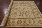 Ivory Peshawar Handmade Wool Area Rug - 8' 1" X 10' 1" - Golden Nile