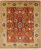 Peshawar Hand Knotted Wool Area Rug - 8' 1" X 9' 7" - Golden Nile