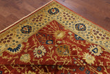 Peshawar Hand Knotted Wool Area Rug - 8' 1" X 9' 7" - Golden Nile