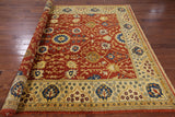 Peshawar Hand Knotted Wool Area Rug - 8' 1" X 9' 7" - Golden Nile