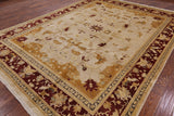 Oriental Chobi Peshawar Wool Area Rug - 9' 3" X 12' 1" - Golden Nile