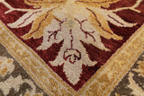 Oriental Chobi Peshawar Wool Area Rug - 9' 3" X 12' 1" - Golden Nile