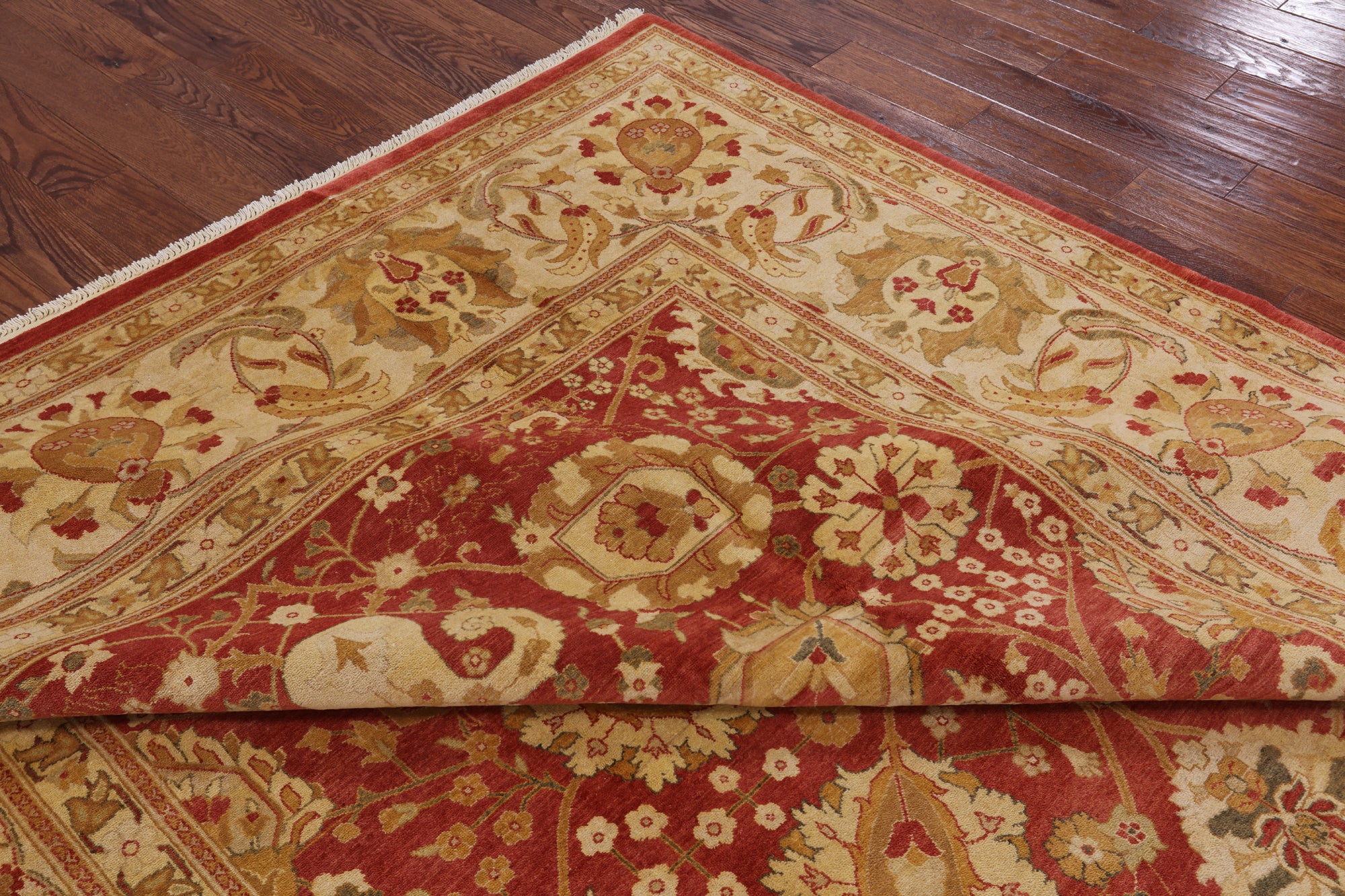 Peshawar Handmade Wool Area Rug - 9' 1" X 12' 0" - Golden Nile