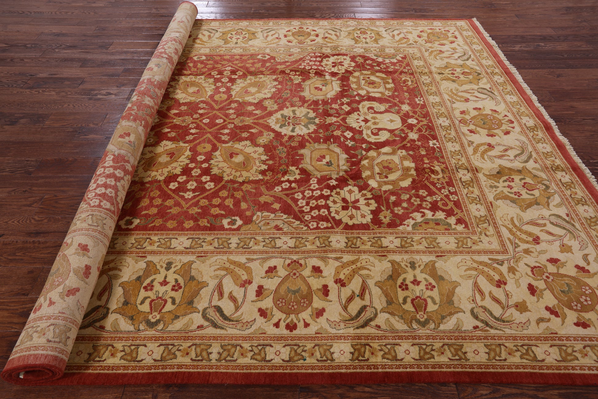 Peshawar Handmade Wool Area Rug - 9' 1" X 12' 0" - Golden Nile
