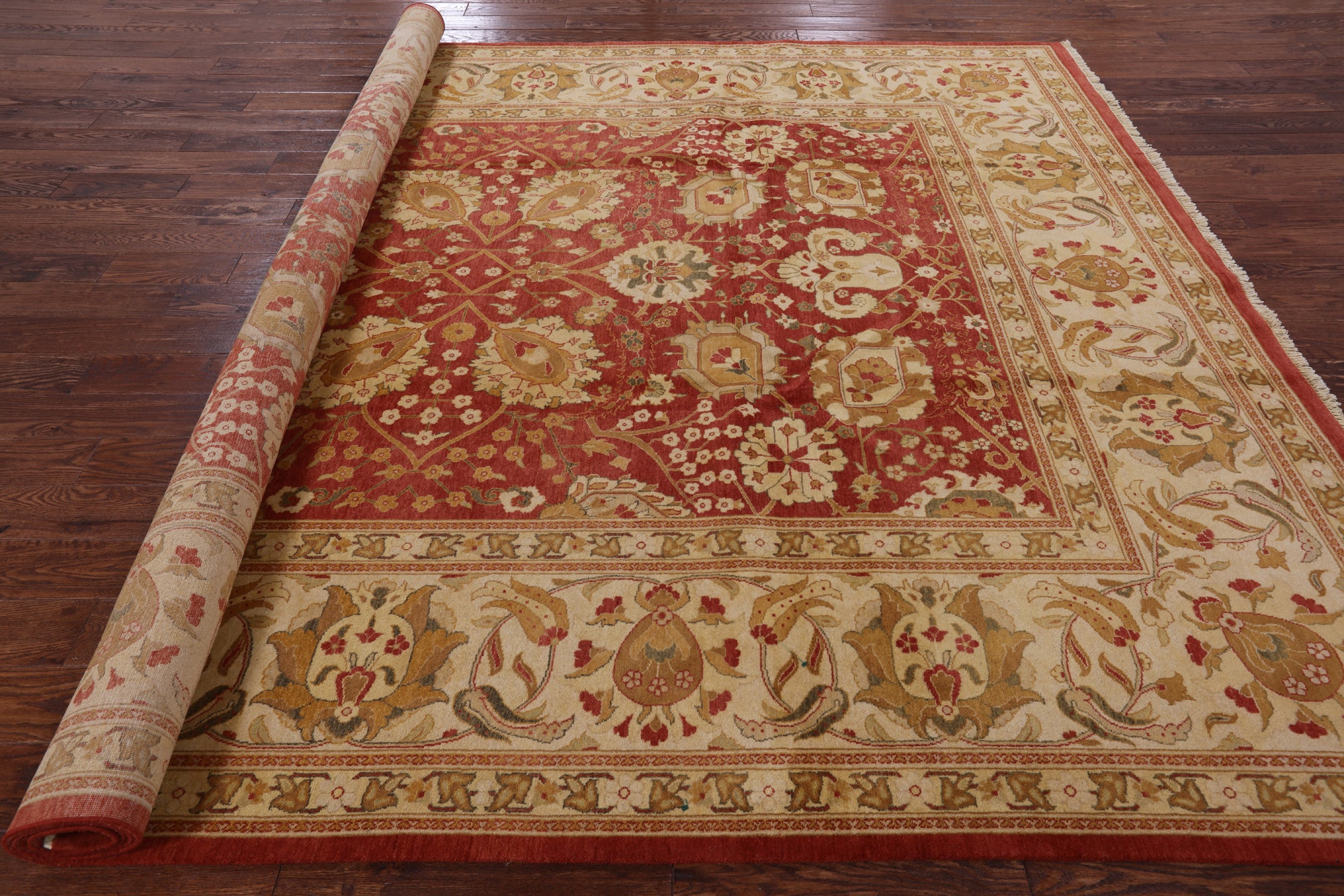 Peshawar Handmade Wool Area Rug - 9' 1" X 12' 0" - Golden Nile