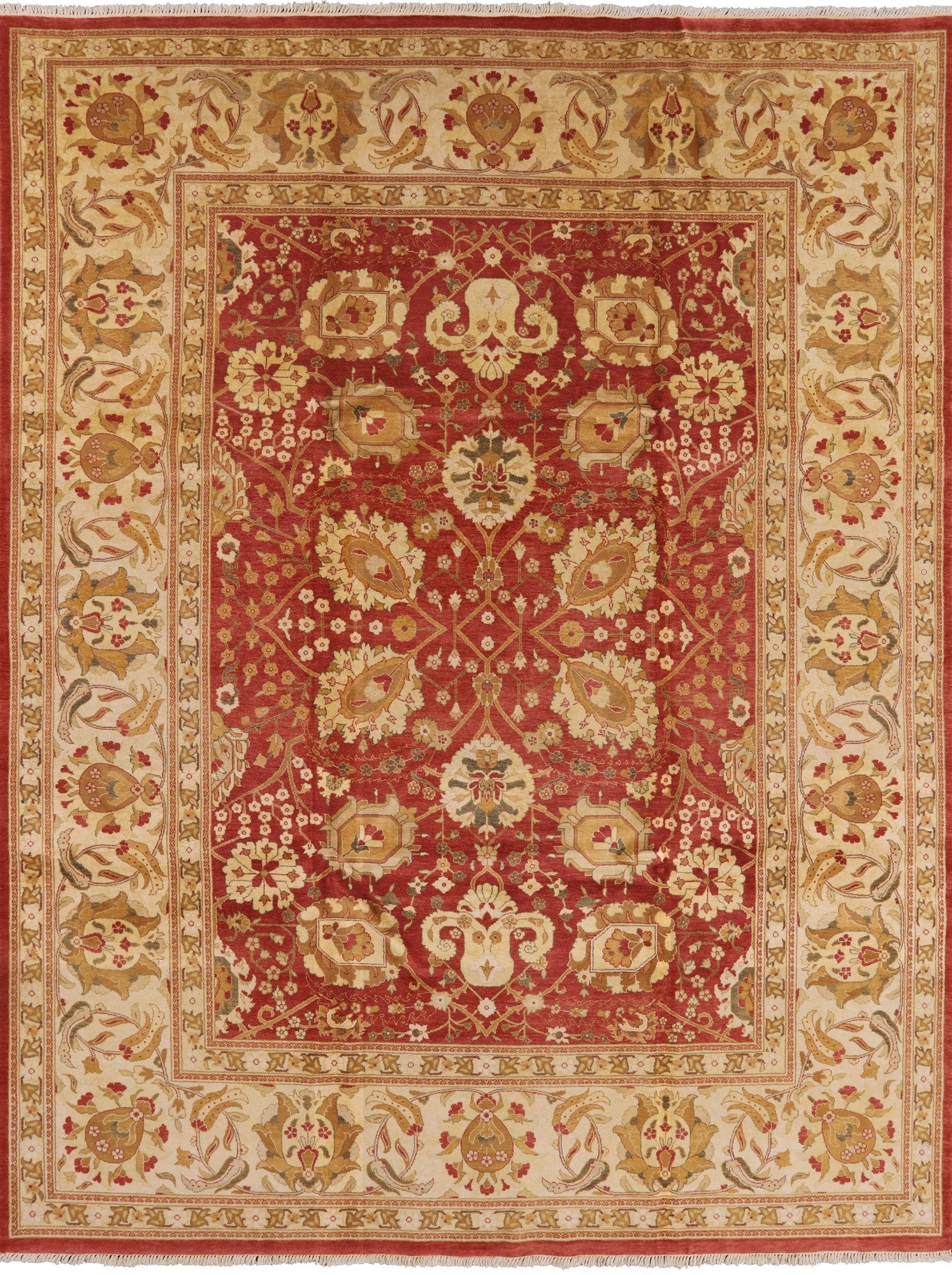 Peshawar Handmade Wool Area Rug - 9' 1" X 12' 0" - Golden Nile