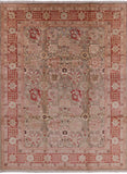 Olive Green Chobi Peshawar Handmade Wool Area Rug - 9' 1" X 12' 0" - Golden Nile