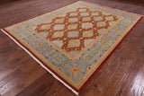 Peshawar Handmade Wool Area Rug - 8' 0" X 10' 3" - Golden Nile