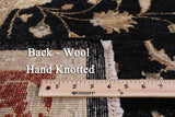 Black Chobi Peshawar Wool Area Rug - 6' 3" X 9' 3" - Golden Nile