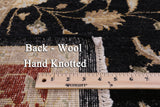 Black Chobi Peshawar Wool Area Rug - 6' 3" X 9' 3" - Golden Nile