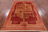 6 X 9 Modern Gabbeh Navajo Design Area Rug - Golden Nile