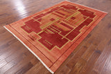 6 X 9 Modern Gabbeh Navajo Design Area Rug - Golden Nile