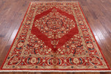 Oriental Floral Tabriz Handmade Area Rug - 5' 9" X 7' 10" - Golden Nile