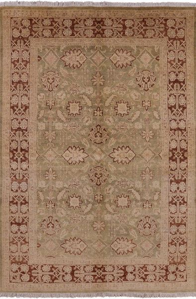 Peshawar Handmade Wool Area Rug - 6' 1" X 8' 10" - Golden Nile