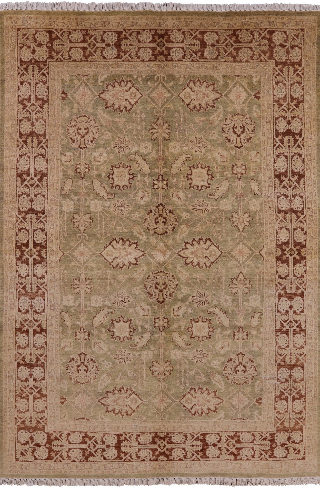 Peshawar Handmade Wool Area Rug - 6' 1" X 8' 10" - Golden Nile
