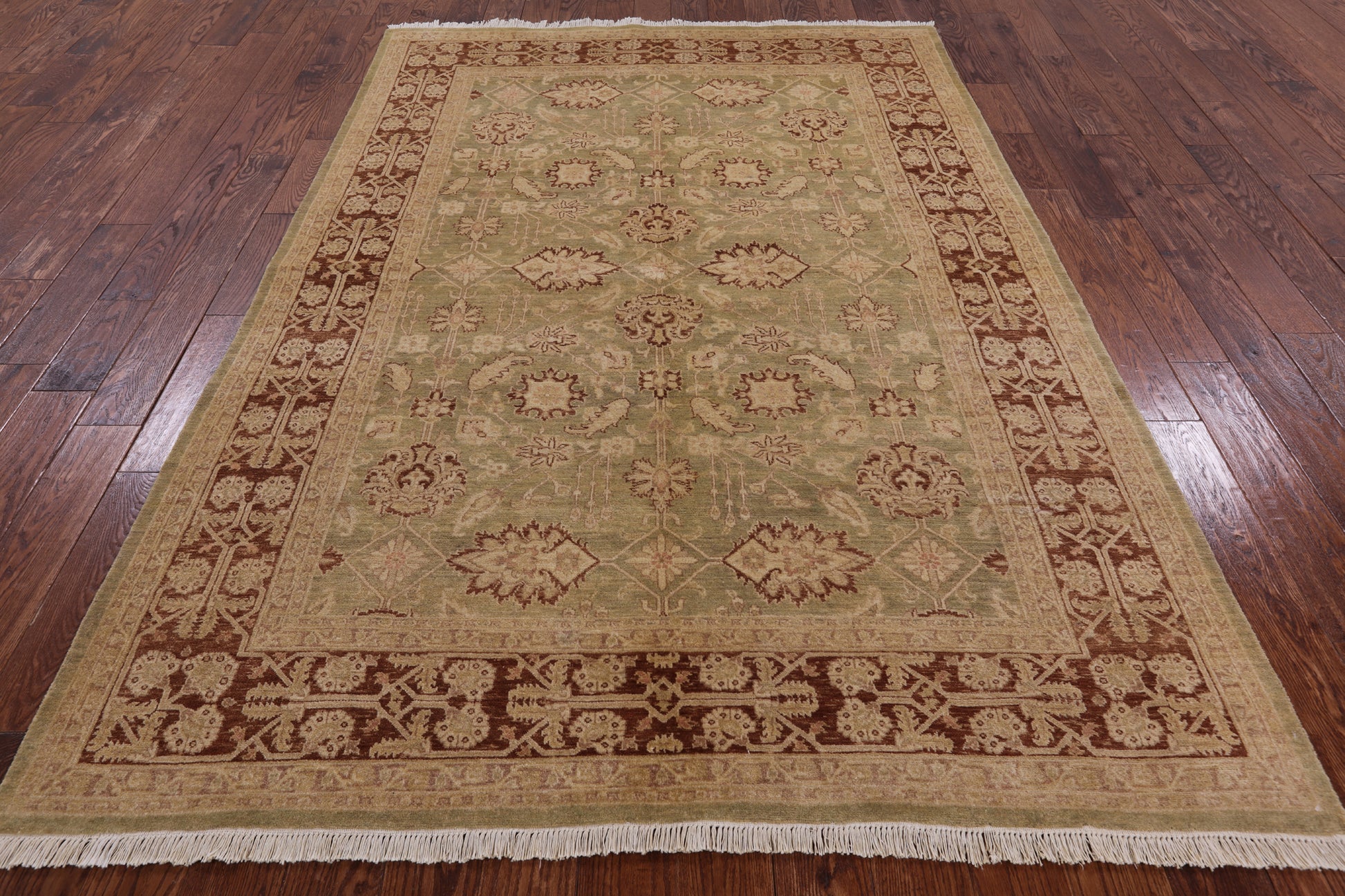 Peshawar Handmade Wool Area Rug - 6' 1" X 8' 10" - Golden Nile