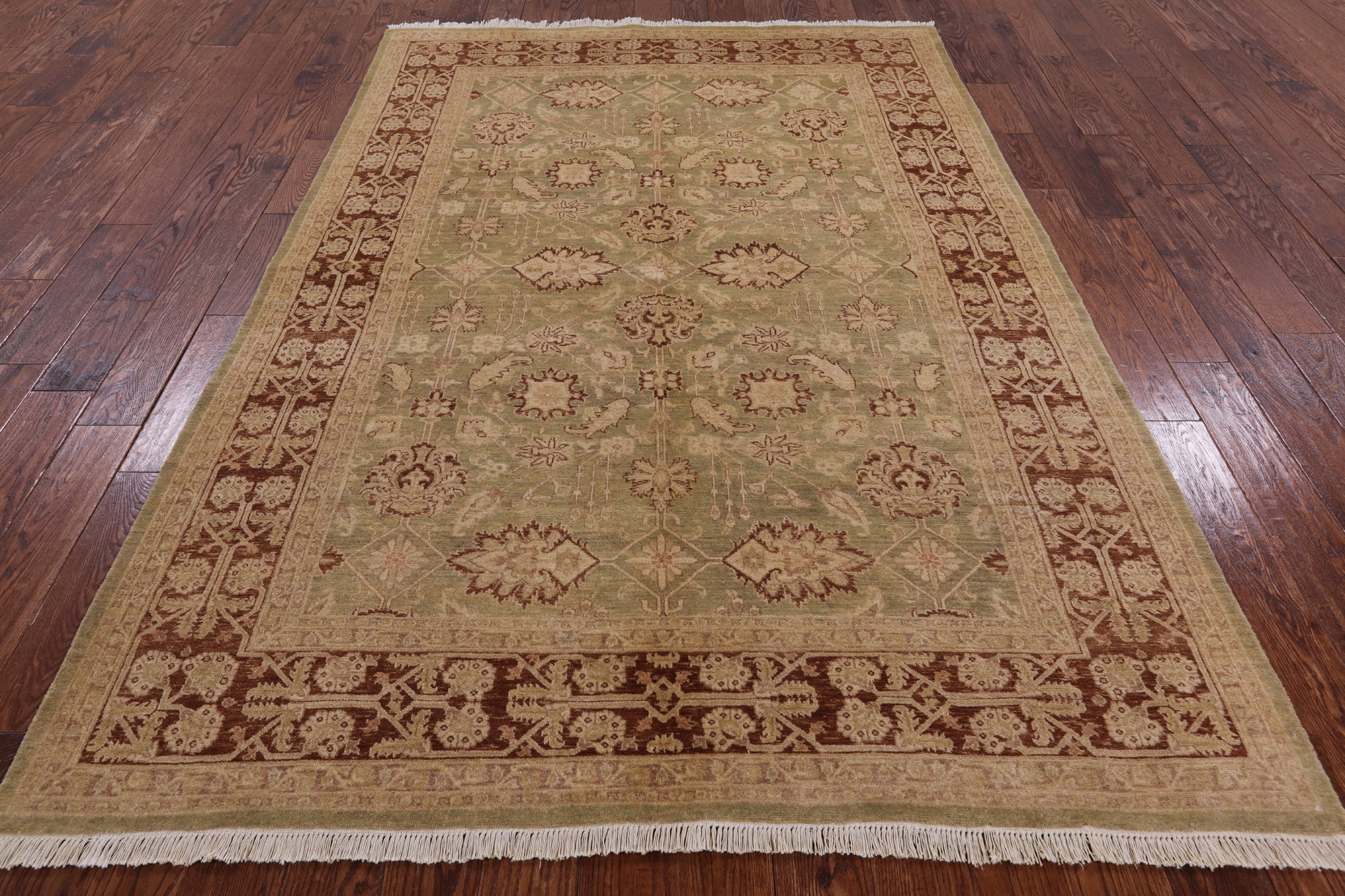 Peshawar Handmade Wool Area Rug - 6' 1" X 8' 10" - Golden Nile
