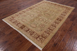 Peshawar Handmade Wool Area Rug - 6' 1" X 8' 10" - Golden Nile