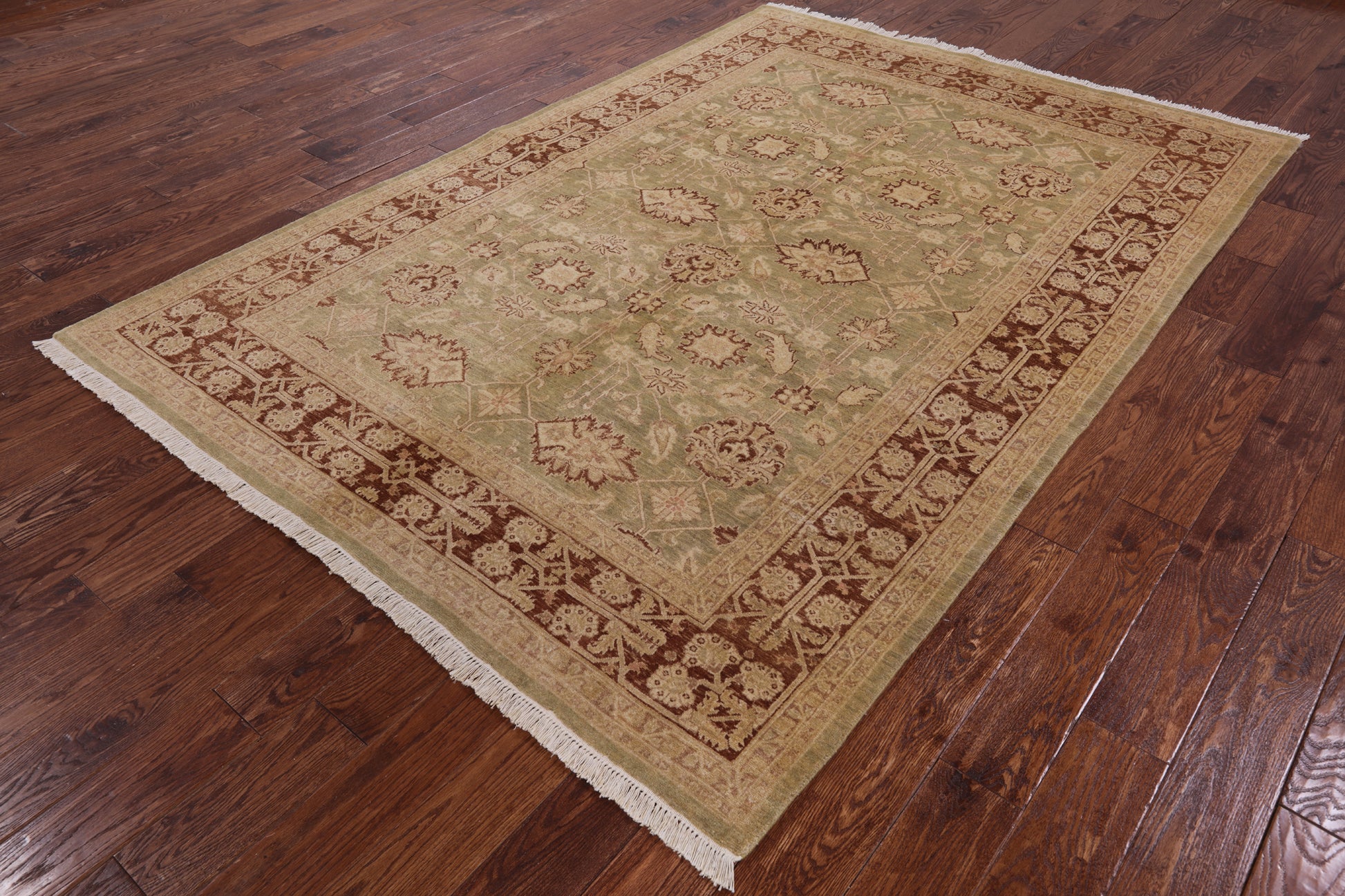 Peshawar Handmade Wool Area Rug - 6' 1" X 8' 10" - Golden Nile