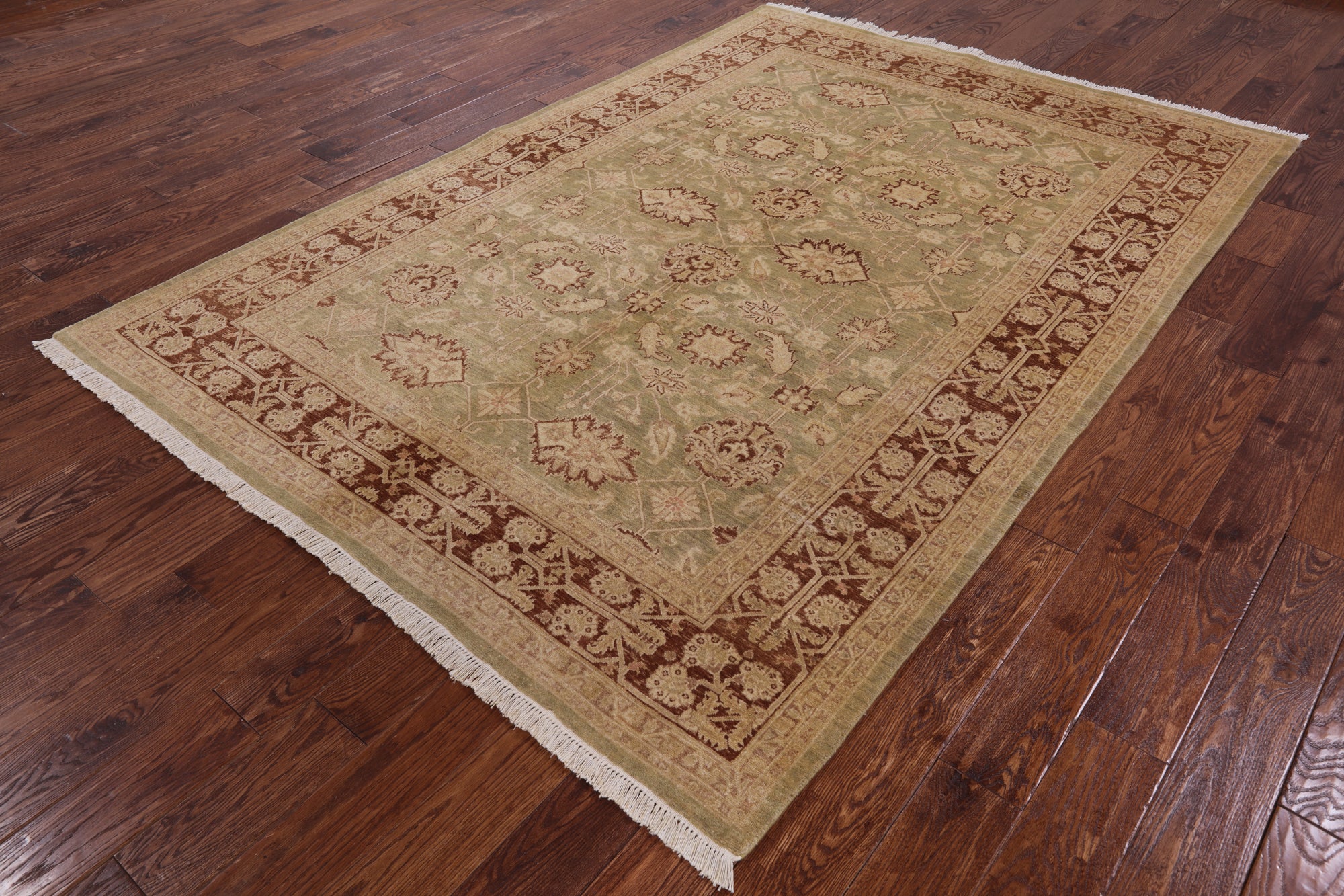 Peshawar Handmade Wool Area Rug - 6' 1" X 8' 10" - Golden Nile