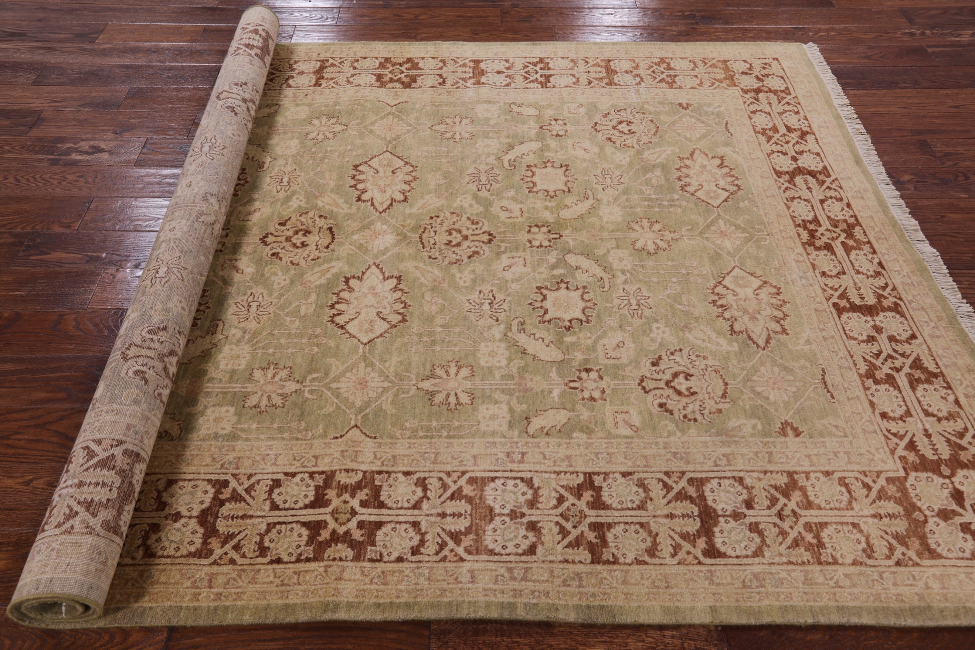 Peshawar Handmade Wool Area Rug - 6' 1" X 8' 10" - Golden Nile