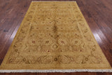 Chobi Peshawar Handmade Wool Area Rug - 6' 3" X 9' 3" - Golden Nile