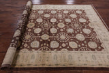 Brown Peshawar Handmade Wool Area Rug - 6' 4" X 8' 8" - Golden Nile