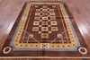 Persian Gabbeh Handmade Wool Area Rug - 5' 8" X 7' 9" - Golden Nile