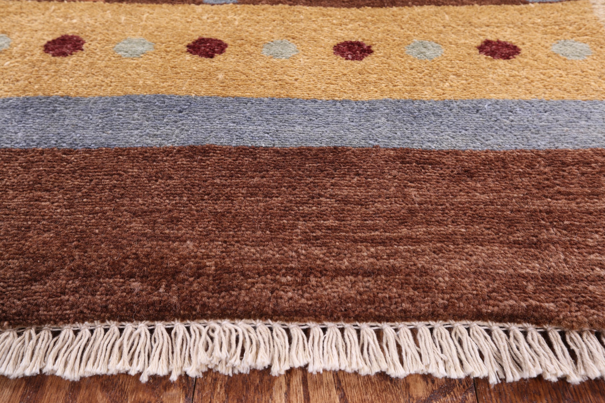 Brown Persian Gabbeh Handmade Wool Area Rug - 5' 8" X 7' 9" - Golden Nile