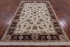 Oriental Floral Chinese Wool & Silk Area Rug - 6' X 9' - Golden Nile