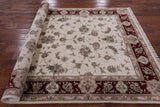 Oriental Floral Chinese Wool & Silk Area Rug - 6' X 9' - Golden Nile