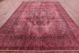 Pink Persian Overdyed Hand Knoted Wool Area Rug - 9' 6" X 12' 3" - Golden Nile