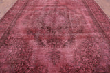 Pink Persian Overdyed Hand Knoted Wool Area Rug - 9' 6" X 12' 3" - Golden Nile