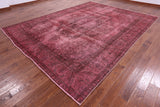 Pink Persian Overdyed Hand Knoted Wool Area Rug - 9' 6" X 12' 3" - Golden Nile