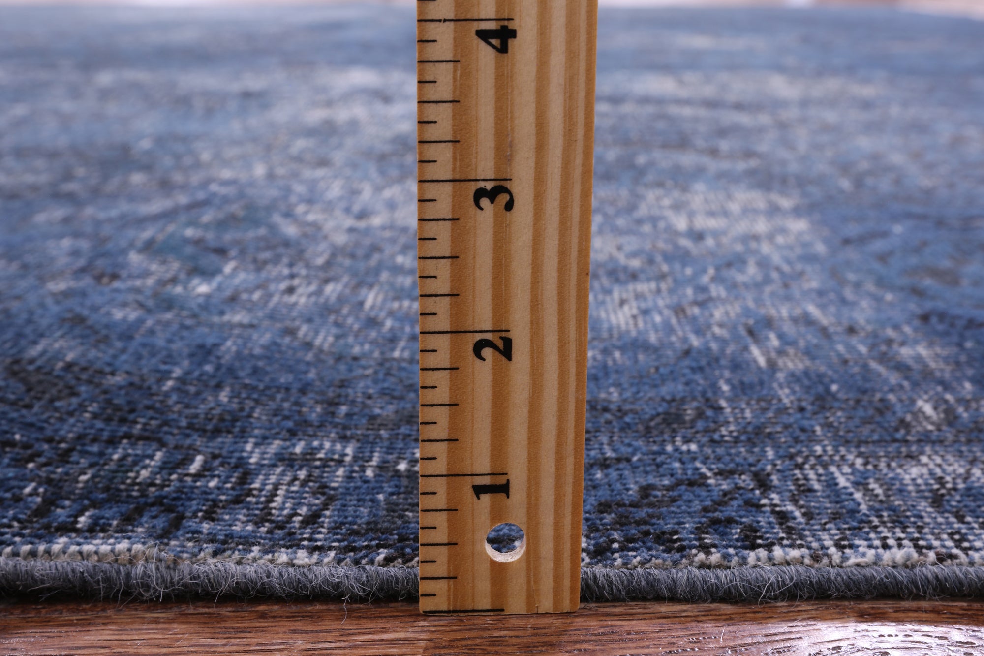 Blue Persian Overdyed Hand Knotted Wool Area Rug - 9' 7" X 12' 8" - Golden Nile