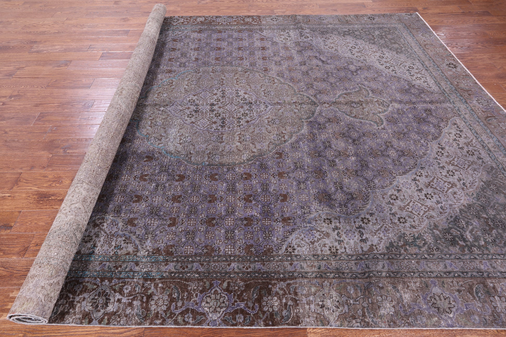 Persian Overdyed Handmade Wool Rug - 9' 0" X 12' 1" - Golden Nile