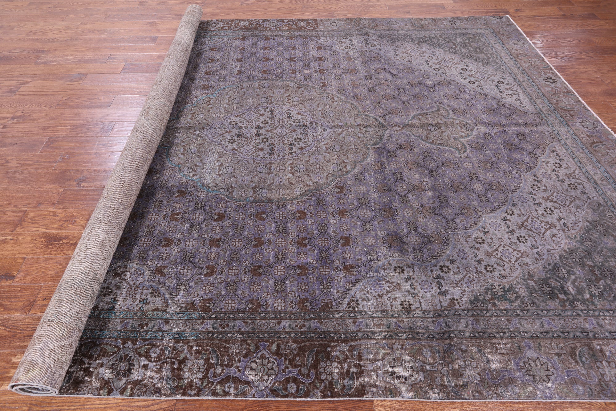 Persian Overdyed Handmade Wool Rug - 9' 0" X 12' 1" - Golden Nile