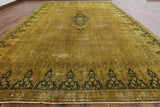 11 X 16 Tabriz Design Traditional Overdyed Area Rug - Golden Nile