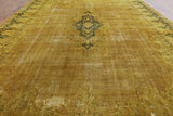 11 X 16 Tabriz Design Traditional Overdyed Area Rug - Golden Nile