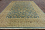 8 X 11 Floral Traditional Peshawar Wool Area Rug - Golden Nile