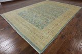 8 X 11 Floral Traditional Peshawar Wool Area Rug - Golden Nile