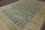 8 X 11 Floral Traditional Peshawar Wool Area Rug - Golden Nile