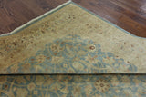 8 X 11 Floral Traditional Peshawar Wool Area Rug - Golden Nile