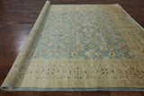 8 X 11 Floral Traditional Peshawar Wool Area Rug - Golden Nile