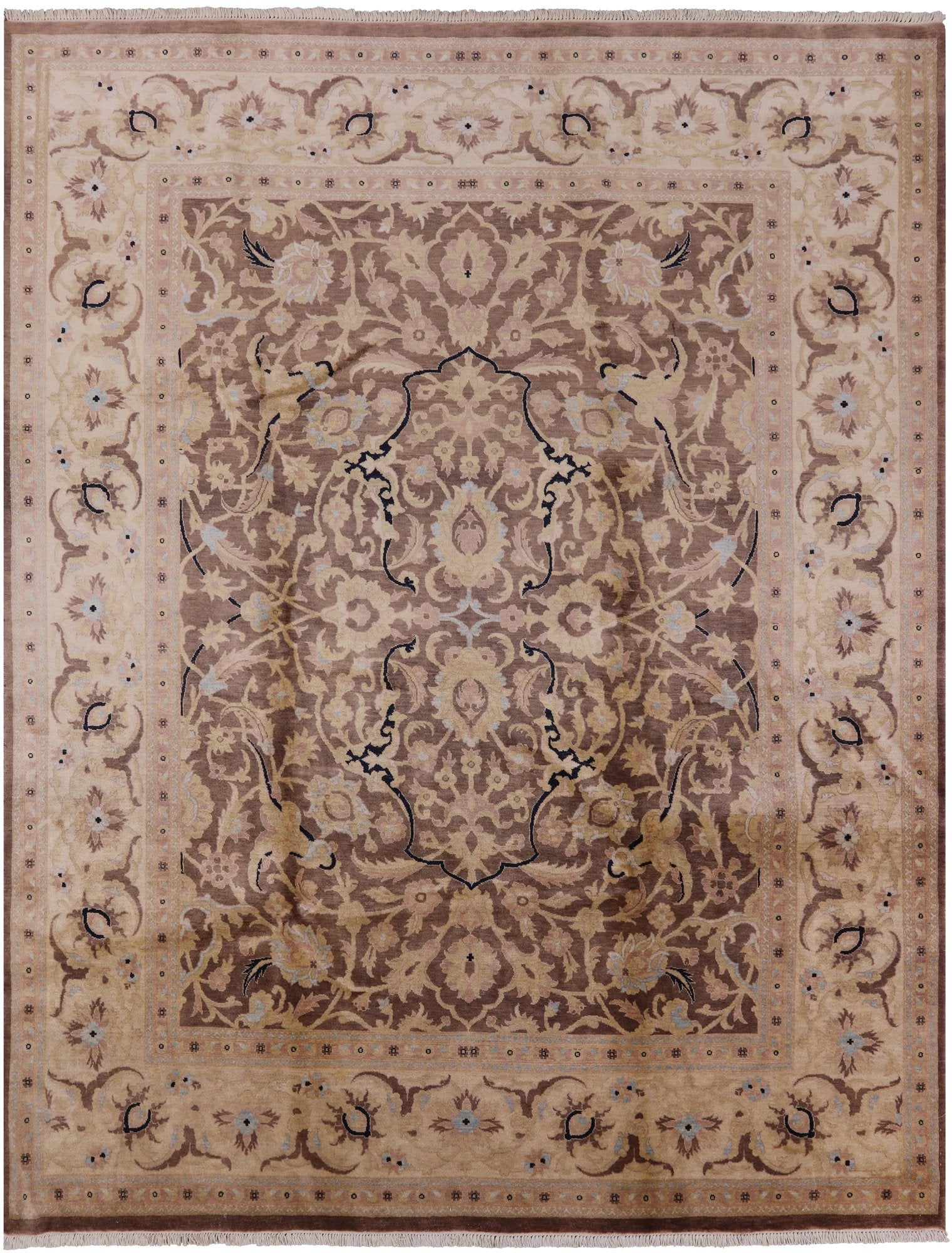 Peshawar Handmade Wool Area Rug - 8' 0" X 10' 3" - Golden Nile