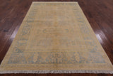 Peshawar Hand Knotted Wool Area Rug - 6' 2" X 9' 2" - Golden Nile