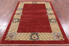 Peshawar Hand Knotted Wool Area Rug - 4' 2" X 6' 1" - Golden Nile