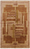 5 X 8 Modern Navajo Design Gabbeh Wool Area Rug - Golden Nile